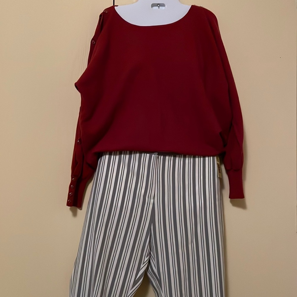 New with tags - crop striped pants. Size 12